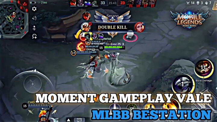 GAMEPLAY MOMENT VALE!! | Mobilegend Bang Bang