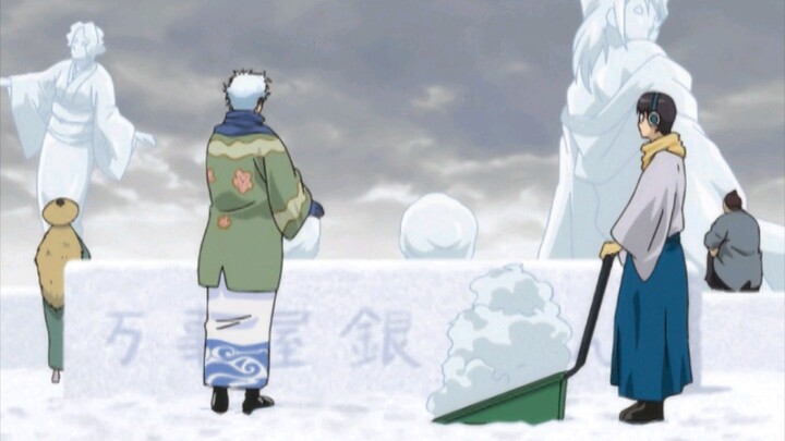 Semua orang membuat manusia salju, kenapa kamu begitu baik Gintoki?