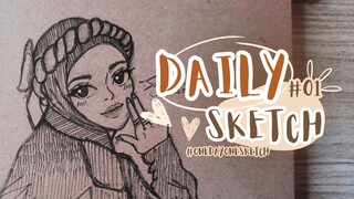 Day 1 : Self Sketching |100 Sketch Projects • Saydin Art