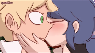 Adrien และ Marinette หยุดหน้าแดงไม่ได้ การ์ตูน Ladybug มหัศจรรย์