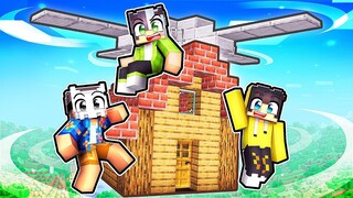 ÇALIŞAN HELİKOPTER EVİ YAPTIK! - Minecraft