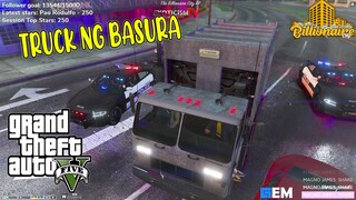 CAR CHASE GAMIT ANG TRUCK NG BASURA | GTA 5 ROLEPLAY