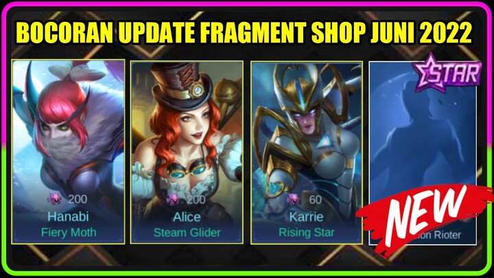 BOCORAN UPDATE FRAGMENT SHOP JUNI 2022 | ADA SKIN BARU GAN RARE SKIN FRAGAMENT MOBILE LEGENDS