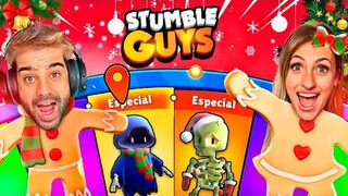 COMPRAMOS RULETAS de NAVIDAD en STUMBLE GUYS...para CONSEGUIR las NUEVAS SKINS!!