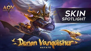 Hayate Demon Vanquisher Skin Spotlight - Garena AOV (Arena of Valor)