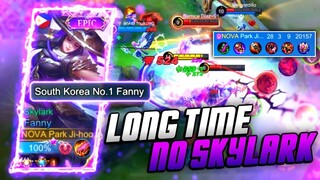 LONG TIME NO SKYLARK! | SOLO RANK FANNY GAMEPLAY | MLBB