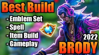 BRODY BEST BUILD 2022 | TOP 1 GLOBAL BRODY BUILD | BRODY - MOBILE LEGENDS | MLBB