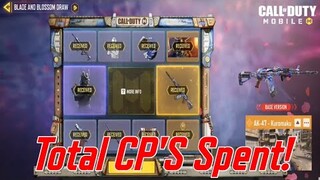 *NEW* TOTAL CP'S SPENT IN BLADE & BLOSSOM DRAW 💲💲💲 | COD MOBILE