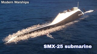 Modern Warships: French future submarine SMX-25 in action.