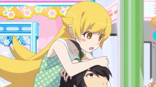 Araragi Koyomi who successfully captured the little girl and the older sister who likes to step on h