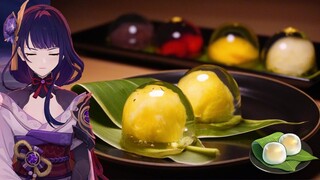 Genshin Impact Recipe: "Berry Mizu Manjuu" Dedicated to Raiden Shogun | 原神料理 雷電将軍に捧げる「ラズベリー水まんじゅう」再現