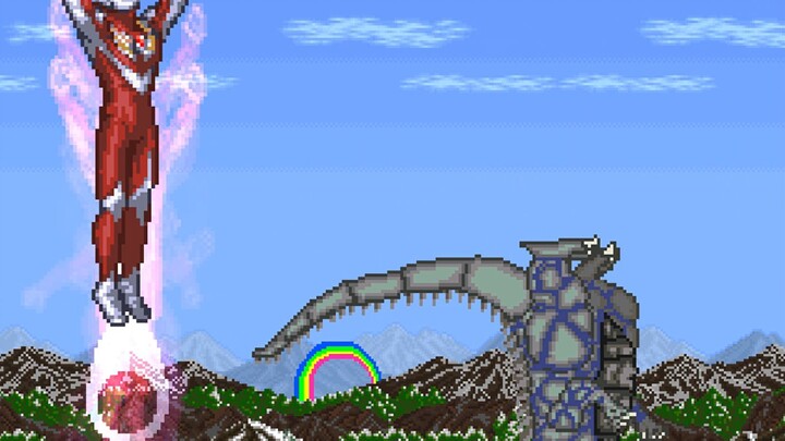 [Mugen] Sự tái hiện kinh điển của "Rainbow Monster Mirror". Tiga Ultraman VS Shilbagon.
