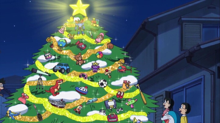 Doraemon: Nobita exchanged roasted sweet potatoes for seeds, and the grown Christmas tree produced v