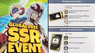 GLOBAL GIVING FREE SSR MAGE & SSR SKILL PAGE THROUGH ARENA EVENT - Black Clover Mobile