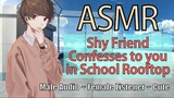 Shy Friend Confession in School Rooftop 「ASMR/Male Audio/Female Listener」
