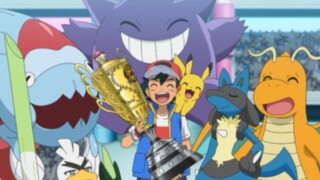 A collection of Xiaozhi's companions, captured Pokémon, and rankings in each region during his trave