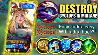 KADITA DESTROY CYCLOPS IN RANK GAME!! | KADITA BEST BUILD 2022 | TOP GLOBAL KADITA GAMEPLAY