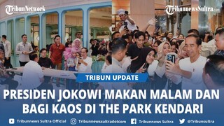 Presiden Jokowi Makan Nasi Goreng, Bagi Kaos, Sapa Pengunjung The Park Kendari Sulawesi Tenggara