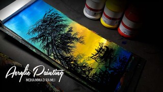 BAMBOO PAINTING | ACRYLIC PAINTING | MOHAMMAD RAMLI