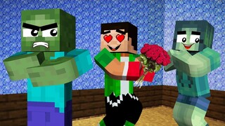 Monster School : Love Zombie & Herobrine Girl - Minecraft Animation