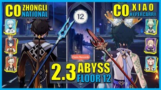 C0 Zhongli DPS Melt + C0 Xiao HyperCarry Deathmatch 2.3 Abyss Floor 12 | Genshin Impact