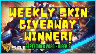 MOBILE LEGENDS WEEKLY SKIN GIVEAWAY WINNER! (SEPTEMBER 2020 - WEEK 3)