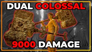 ELDEN RING - DUAL COLOSSAL STRENGTH BUILD - DEAL 9k+ DAMAGE