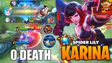 0 DEATH!! NO ONE CAN KILL KARINA BUILD TANK  - Build Pro Player Karina - Mobile Legends [MLBB]