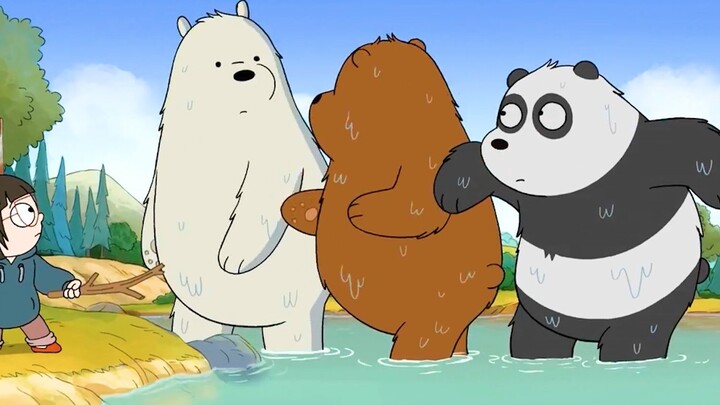 [We Bare Bears] Membalikkan mobil secara manual, berkicau saat dingin, suara beruang putih sangat lu