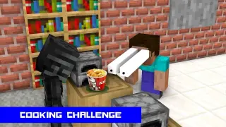 Monster School : COOKING CHALLENGE - Minecraft Animation