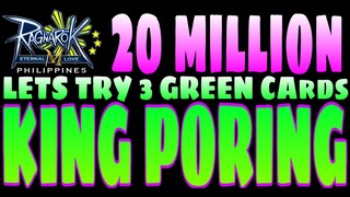 KING PORING ▪ 20 million ALL GREEN CARDS Lets go! Ragnarok Mobile (FILIPINO)