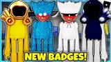 Poppy Playtime Characters - How to get COOL, KNIFE, AUREUS, AND ASTRA HUGGY WUGGY BADGES (ROBLOX)