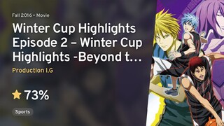 🇯🇵 / KUROKO NO BASKET MOVIE 2 : Winter Cup Soushuuhen - Namida No Saki E