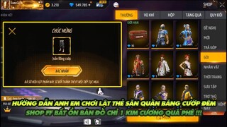 Free Fire| Săn quần băng cướp đêm nam có khó không? Shop FF bất ổn bán đồ xịn chỉ 1 kim cương?