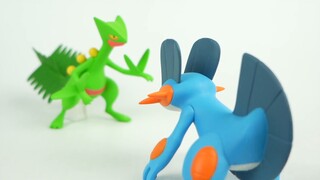 Lizard King and Swampert! This series rarely satisfies me ~ Pokémon Proportional World Food Toys [Su