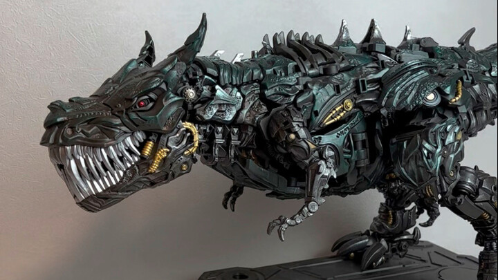 A mechanical Tyrannosaurus Rex that can transform! Transformers Grimlock!