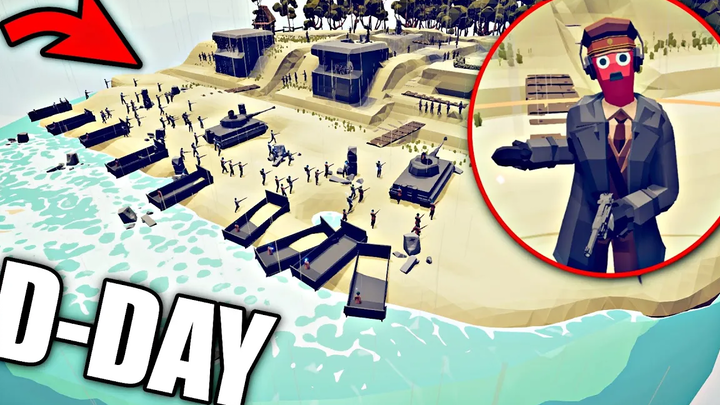 D-DAY !!! วันศึกสงครามหาดนรกเเดงเดือด (ภารกิจสังหารผู้นำสูงสุด) - TABS เกมบักตัวอ่อน