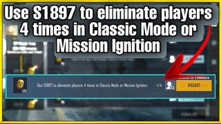 Use S1897 to eliminate players 4 times in Classic Mode or Missions Ignition | C1S1 M2 Week 4 BGMI