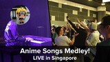 Crowd went crazy! Most iconic anime songs in one medley (Live in Singapore)