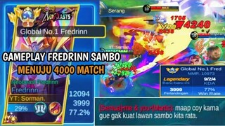 Gue Mencoba Menggunakan Fredrinn Untuk Ke 4000 Kalinya Di Mythic Imortal! - Mobile Legends!