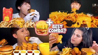 CHEESSIEST BURGER MUKBANG | BEST FOOD COMBO?🧀🍔🤤