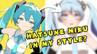 [SPEED DRAWING] gambar Hatsune Miku dalam style gambarku