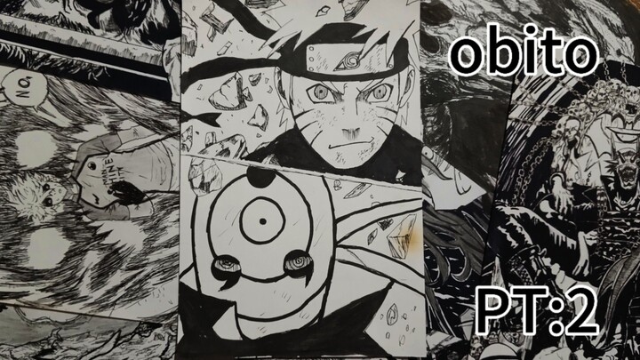 naruto vs Obito ||speed draw Naruto dan Obito dari anime Naruto PT:2||