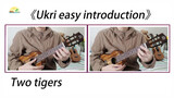 A ukulele ensembles teaching video of "Two Tighers" for beignners