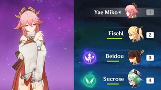 Yae Miko Team [Fischl ,Beidou ,Sucrose] - [Genshin Impact]