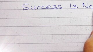 Success is not final
