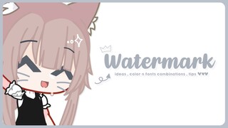 || ideas , color n fonts combinations , tips for watermark || gacha tips || 🇺🇸 | 🇮🇩 ||