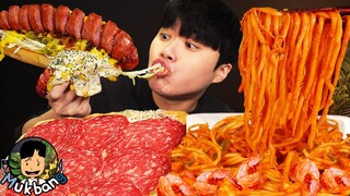 ASMR MUKBANG 페퍼로니 피자 & 핫도그 | FIRE Noodle & HOT DOG & CHEESE PIZZA | COOKING & EATING SOUND!