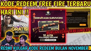 SG M1014 ‼️ KODE REDEEM FREE FIRE TERBARU HARI INI 13 NOVEMBER 2021