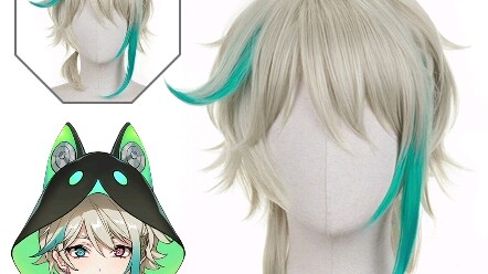 [Manqidiange] Virtual anchor Rainbow Society Aza Aza cos wig styling tutorial